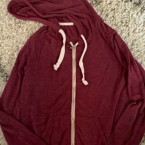 Sevens Maroon zip up sweatshirt